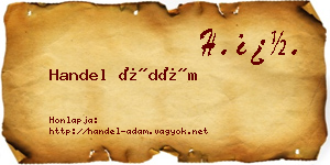 Handel Ádám névjegykártya