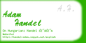 adam handel business card